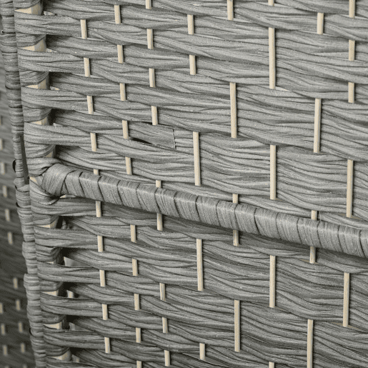 HOMCOM Biombo Dobrável de 3 Painéis Divisor de Ambientes 135x180 cm Ecrã de Privacidade de Polipropileno para Escritório Quarto Cinza Misto