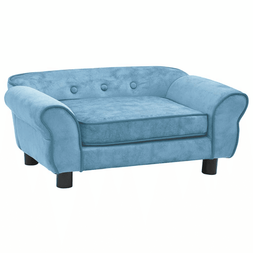 vidaXL Sofá para cães 72x45x30 cm pelúcia turquesa