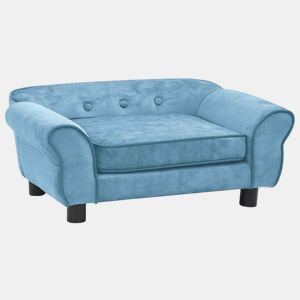 vidaXL Sofá para cães 72x45x30 cm pelúcia turquesa