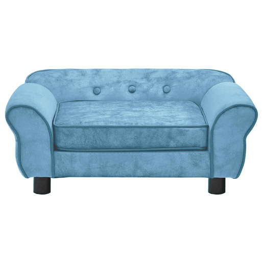 vidaXL Sofá para cães 72x45x30 cm pelúcia turquesa