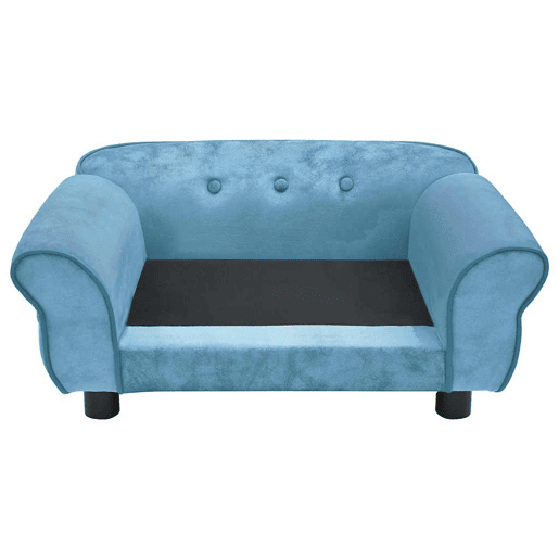 vidaXL Sofá para cães 72x45x30 cm pelúcia turquesa