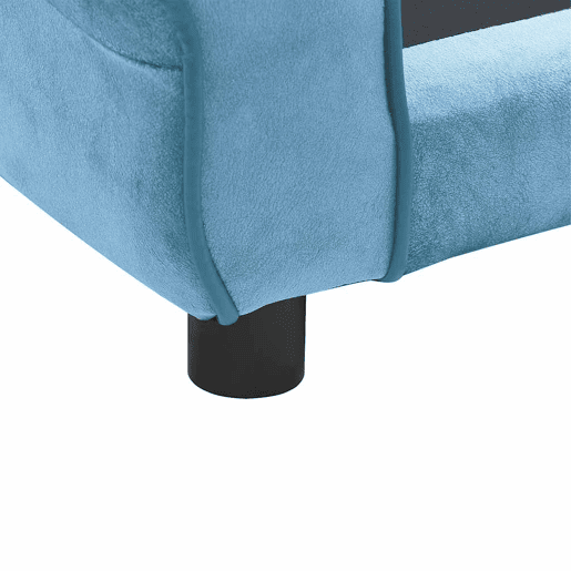 vidaXL Sofá para cães 72x45x30 cm pelúcia turquesa
