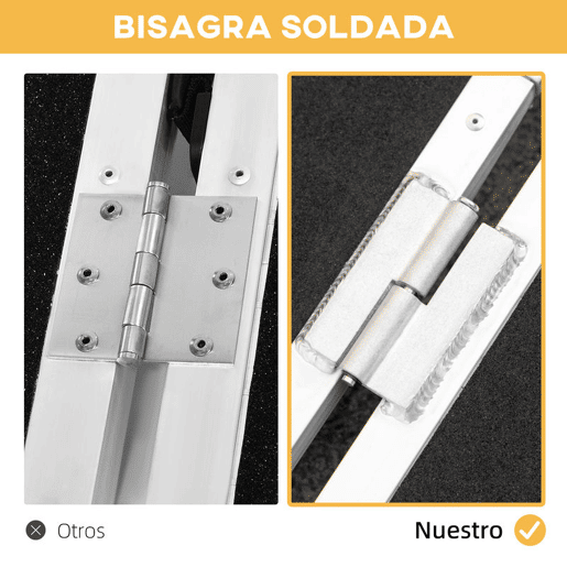 HOMCOM Rampa para Cadeiras de Rodas Dobrável 122x73,5 cm Rampa Portátil de Alumínio Antiderrapante para Escadas e Declives Carga Máxima 270 kg Preto