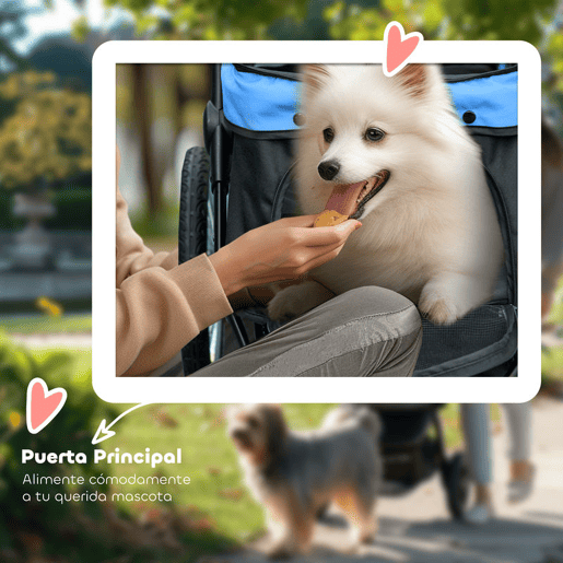 PawHut Carrinho para Cães Dobrável Carrinho para Animais de Estimação Carrinho para Cães Médios e Pequenos com Cesta de Armazenamento Capota Ajustável Janela de Malha e 3 Rodas Grandes 111x58x107 cm Azul PawHut Carrinho para Cães Dobrável Carrinho para Animais de Estimação Carrinho para Cães Médios e Pequenos com Cesta de Armazenamento Capota Ajustável Janela de Malha e 3 Rodas Grandes 111x58x107 cm Azul