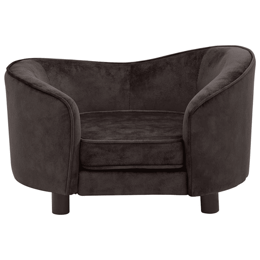 vidaXL Sofá para cães 69x49x40 cm pelúcia castanho