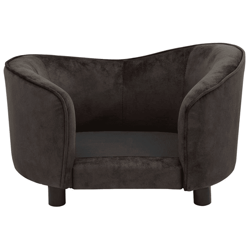 vidaXL Sofá para cães 69x49x40 cm pelúcia castanho