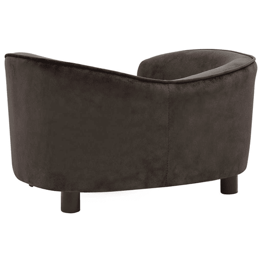 vidaXL Sofá para cães 69x49x40 cm pelúcia castanho