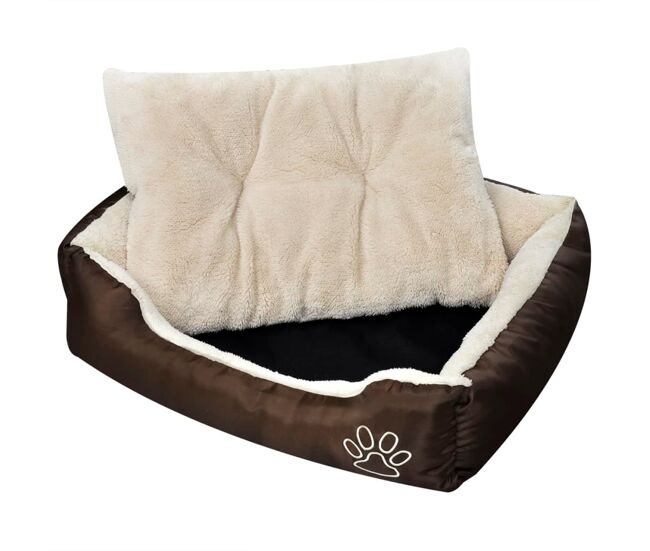 Vidaxl cama para perros marrón y beige xxl