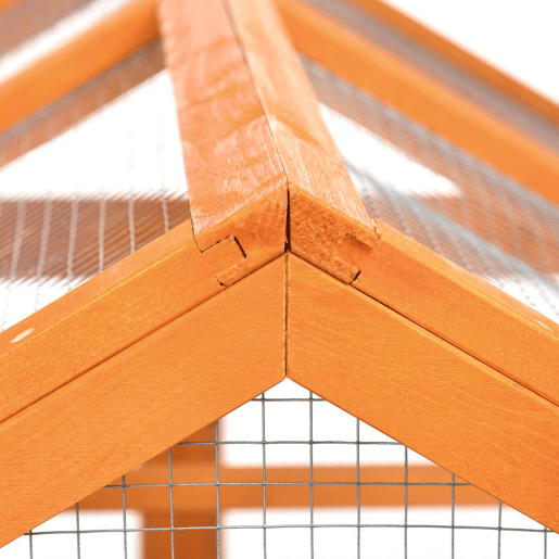PawHut Galinheiro para Exterior 140x88,5x106 cm Galinheiro para 1-3 Galinhas com 3 Poleiros Estrutura de Madeira e 2 Portas com Fechadura para Pátio Madeira