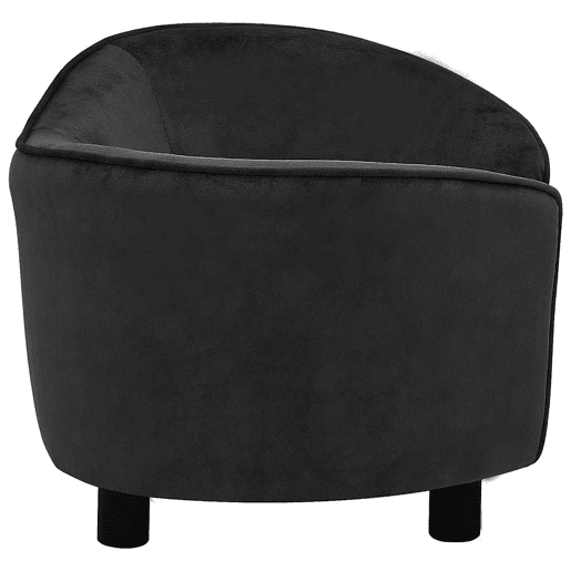 vidaXL Sofá para cães 69x49x40 cm pelúcia preto