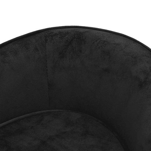 vidaXL Sofá para cães 69x49x40 cm pelúcia preto