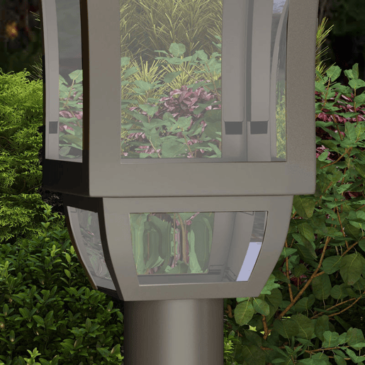 Outsunny Candeeiro Solar de Jardim Candeeiro com Painel Solar Liga e Desliga Automaticamente para Exterior Pátio 15x15x127 cm Preto