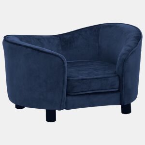 vidaXL Sofá para cães 69x49x40 cm pelúcia azul
