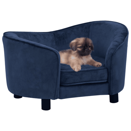 vidaXL Sofá para cães 69x49x40 cm pelúcia azul vidaXL Sofá para cães 69x49x40 cm pelúcia azul