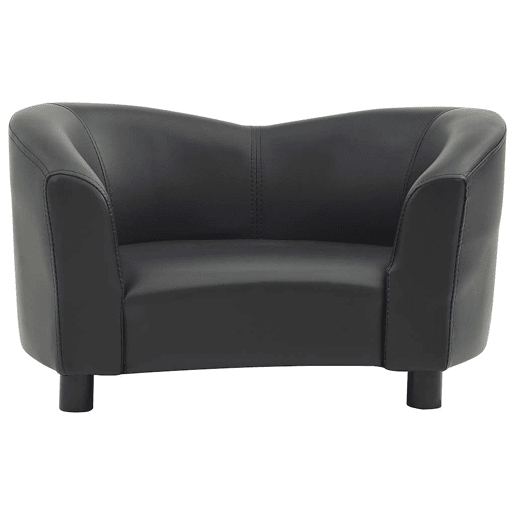 vidaXL Sofá para cães 67x41x39 cm couro artificial preto vidaXL Sofá para cães 67x41x39 cm couro artificial preto