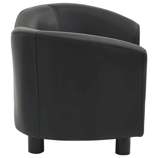 vidaXL Sofá para cães 67x41x39 cm couro artificial preto vidaXL Sofá para cães 67x41x39 cm couro artificial preto