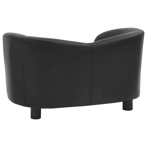 vidaXL Sofá para cães 67x41x39 cm couro artificial preto vidaXL Sofá para cães 67x41x39 cm couro artificial preto
