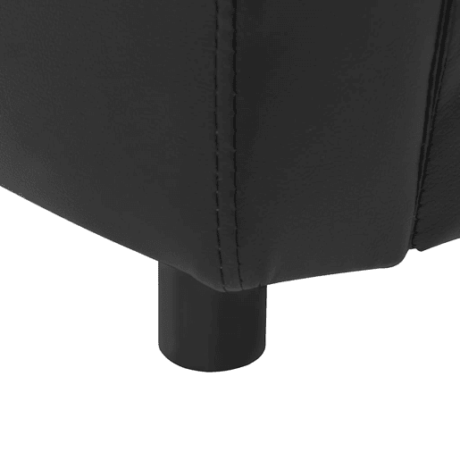 vidaXL Sofá para cães 67x41x39 cm couro artificial preto vidaXL Sofá para cães 67x41x39 cm couro artificial preto