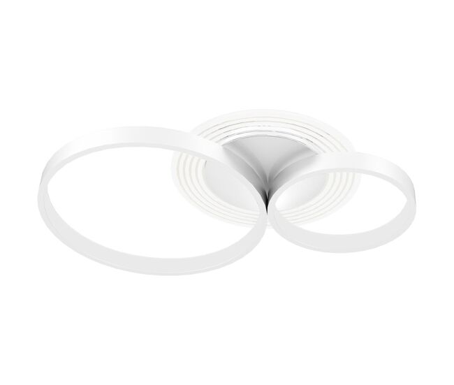 Homcom lámpara de techo led 40w plafón led techo moderno 3000 k/4000 k/6500 k para dormitorio salón cocina comedor blanco