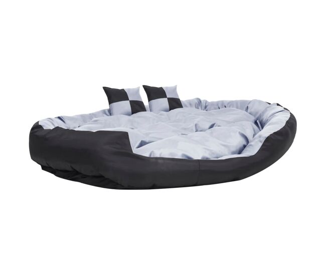 Vidaxl cojín para perro reversible y lavable gris y negro 150x120x25 cm