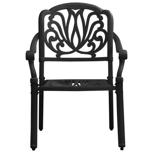 vidaXL Cadeiras de jardim 2 pcs alumÃnio fundido preto vidaXL Cadeiras de jardim 2 pcs alumÃnio fundido preto
