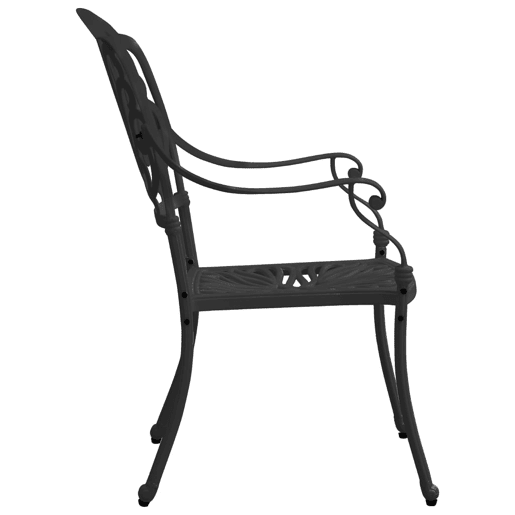vidaXL Cadeiras de jardim 2 pcs alumÃnio fundido preto vidaXL Cadeiras de jardim 2 pcs alumÃnio fundido preto
