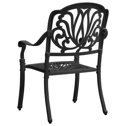 vidaXL Cadeiras de jardim 2 pcs alumÃnio fundido preto vidaXL Cadeiras de jardim 2 pcs alumÃnio fundido preto