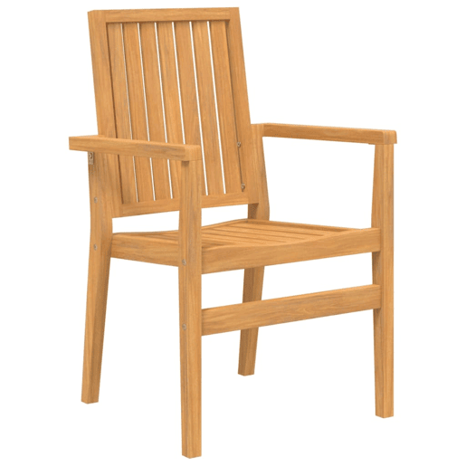 vidaXL Cadeiras de jardim empilháveis 6 pcs 56,5x57,5x91cm teca maciça
