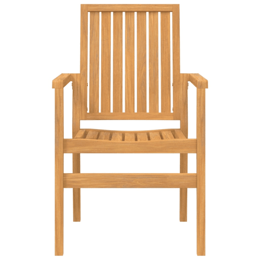 vidaXL Cadeiras de jardim empilháveis 6 pcs 56,5x57,5x91cm teca maciça