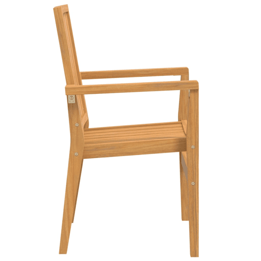 vidaXL Cadeiras de jardim empilháveis 6 pcs 56,5x57,5x91cm teca maciça