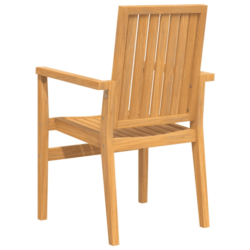 vidaXL Cadeiras de jardim empilháveis 6 pcs 56,5x57,5x91cm teca maciça