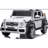 Suv elétrico mercedes-maybach G650 branco 12v4.5ah dual drive assentos de couro