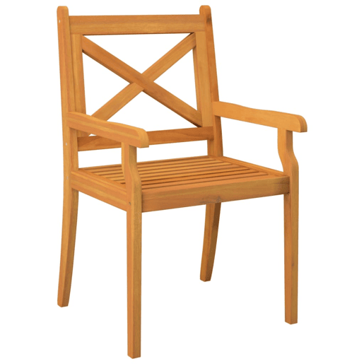 vidaXL Cadeiras de jantar de exterior 3 pcs madeira de acácia maciça vidaXL Cadeiras de jantar de exterior 3 pcs madeira de acácia maciça