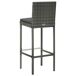 Conjunto de bar para jardín 7 pzas ratán sintético cojines Conjunto de bar para jardín 7 pzas ratán sintético cojines Gris