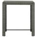 Conjunto de bar para jardín 7 pzas ratán sintético cojines Conjunto de bar para jardín 7 pzas ratán sintético cojines Gris