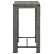 Conjunto de bar para jardín 7 pzas ratán sintético cojines Conjunto de bar para jardín 7 pzas ratán sintético cojines Gris