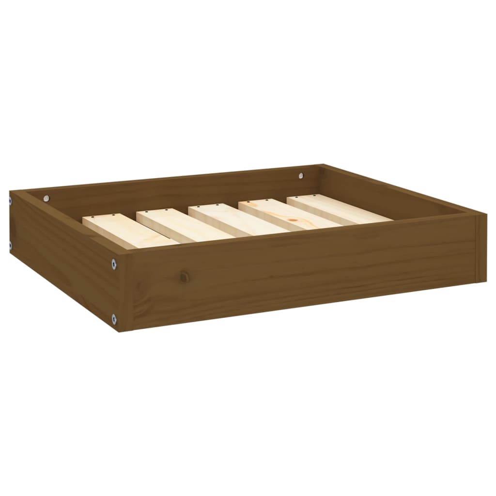 Vidaxl cama para perros madera maciza pino marrón miel 51,5x44x9 cm