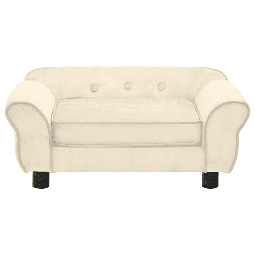vidaXL Sofá para cães 72x45x30 cm pelúcia cor creme