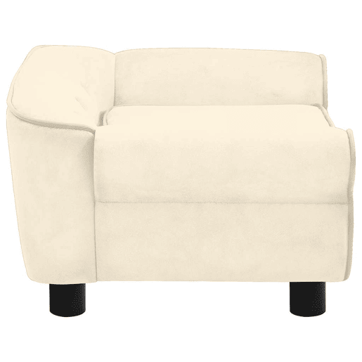 vidaXL Sofá para cães 72x45x30 cm pelúcia cor creme