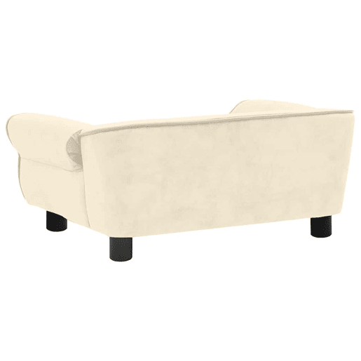 vidaXL Sofá para cães 72x45x30 cm pelúcia cor creme