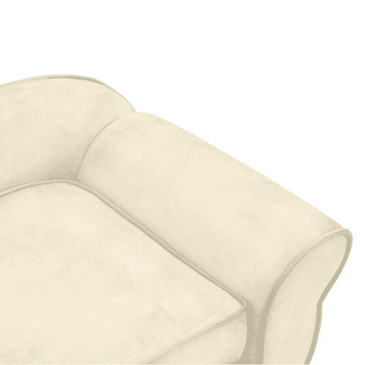 vidaXL Sofá para cães 72x45x30 cm pelúcia cor creme