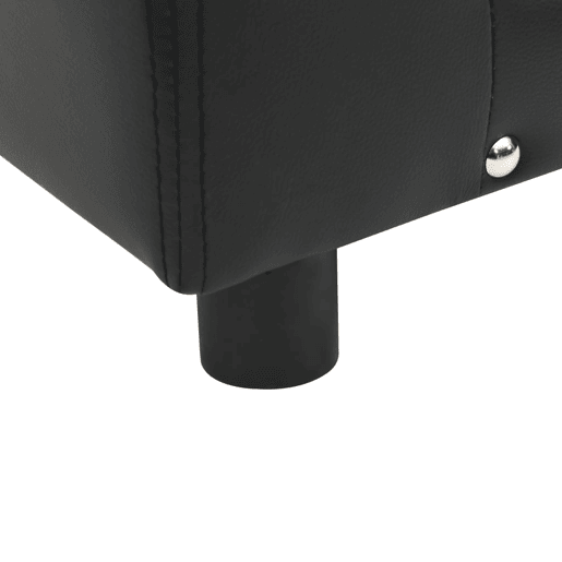 vidaXL Sofá para cães 81x43x31 cm pelúcia e couro artificial preto vidaXL Sofá para cães 81x43x31 cm pelúcia e couro artificial preto