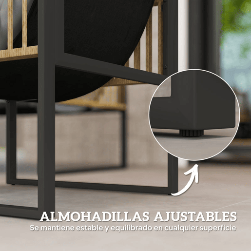 Outsunny Conjunto de Jardim de Vime Sintético de 4 Peças Móveis de Exterior Inclui Sofá de 2 Lugares 2 Poltronas 1 Mesa de Centro de Vidro com Almofadas Cinza e Madeira