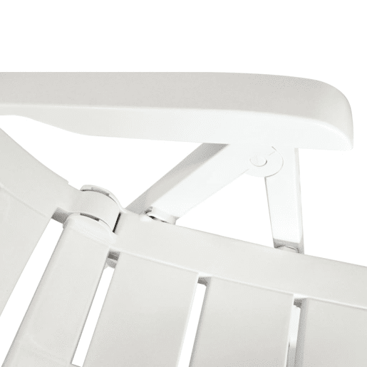 vidaXL Cadeiras de jardim reclináveis 6 pcs plástico branco