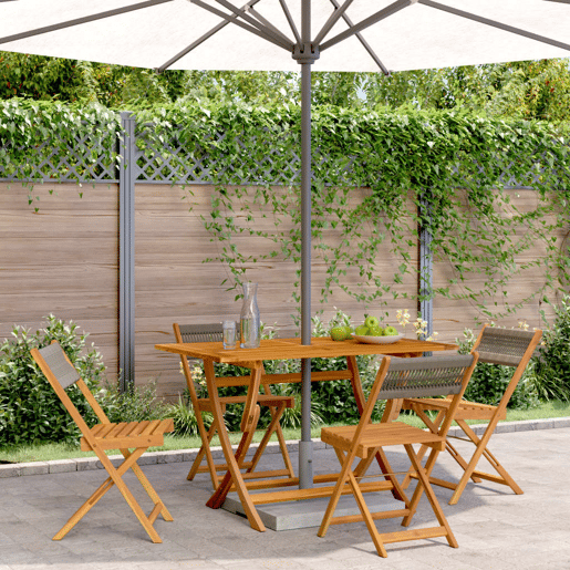 vidaXL Cadeiras de jardim dobráveis 4 pcs madeira acácia maciça cinza vidaXL Cadeiras de jardim dobráveis 4 pcs madeira acácia maciça cinza