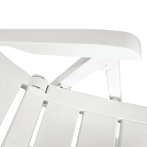 vidaXL Cadeiras de jardim reclináveis 4 pcs plástico branco vidaXL Cadeiras de jardim reclináveis 4 pcs plástico branco