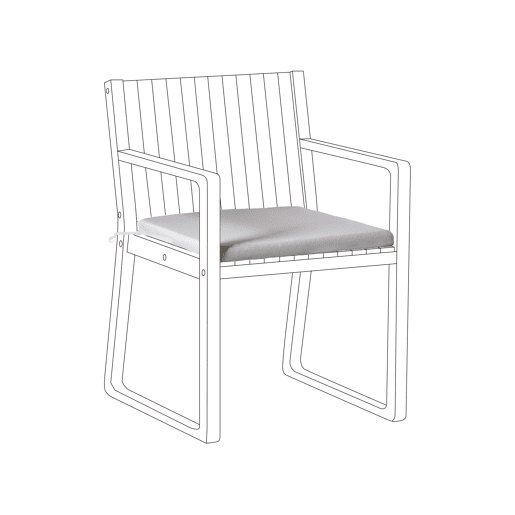 Almofada de cadeira para jardim SASSARI PREMIUM 46 x 46 cm Cinzento claro