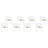 Conjunto de 8 almofadas de cadeira para jardim SASSARI PREMIUM 46 x 46 cm Taupe