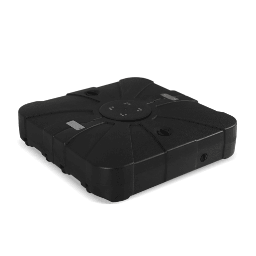 Suporte enchível para guarda-sol offset, 100L, Suporte para guarda-sol à distância, Preto, 85x85x20 cm