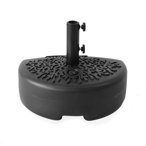 Meia-base de plástico para guarda-sol, Meia base para guarda-sol, Preto, 35.5x48x32 cm